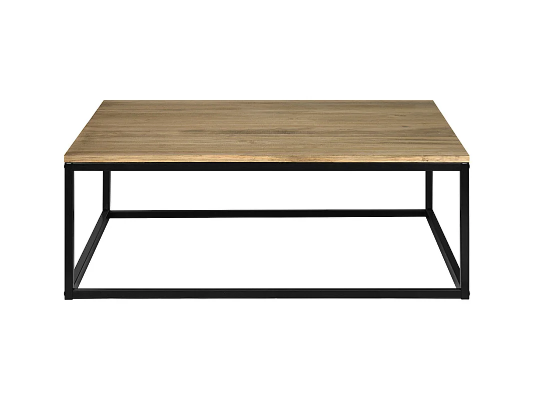 Table basse Icub. Style industriel vintage  80x70x37 cm. Noir