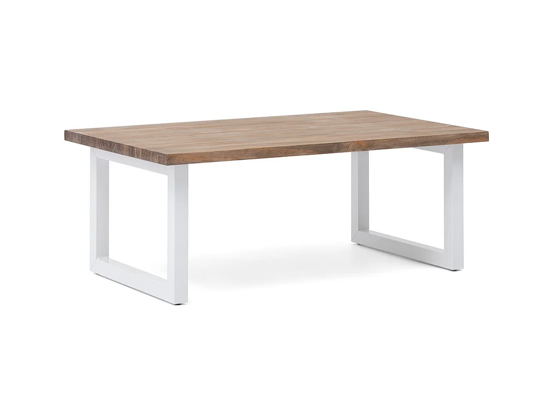 Tavolino da Salotto iCub Strong ECO 50x100x43cm Bianco – Invechiatto – Box Furniture
