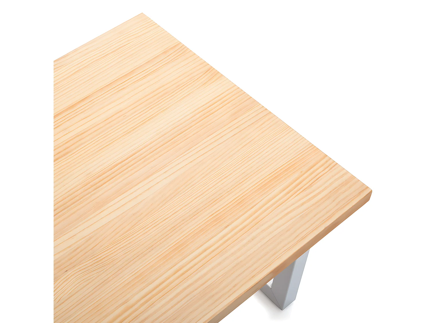 Mesa Centro iCub Strong ECO 140x60x43cm Blanca madera acabado natural estilo nórdico industrial Box Furniture