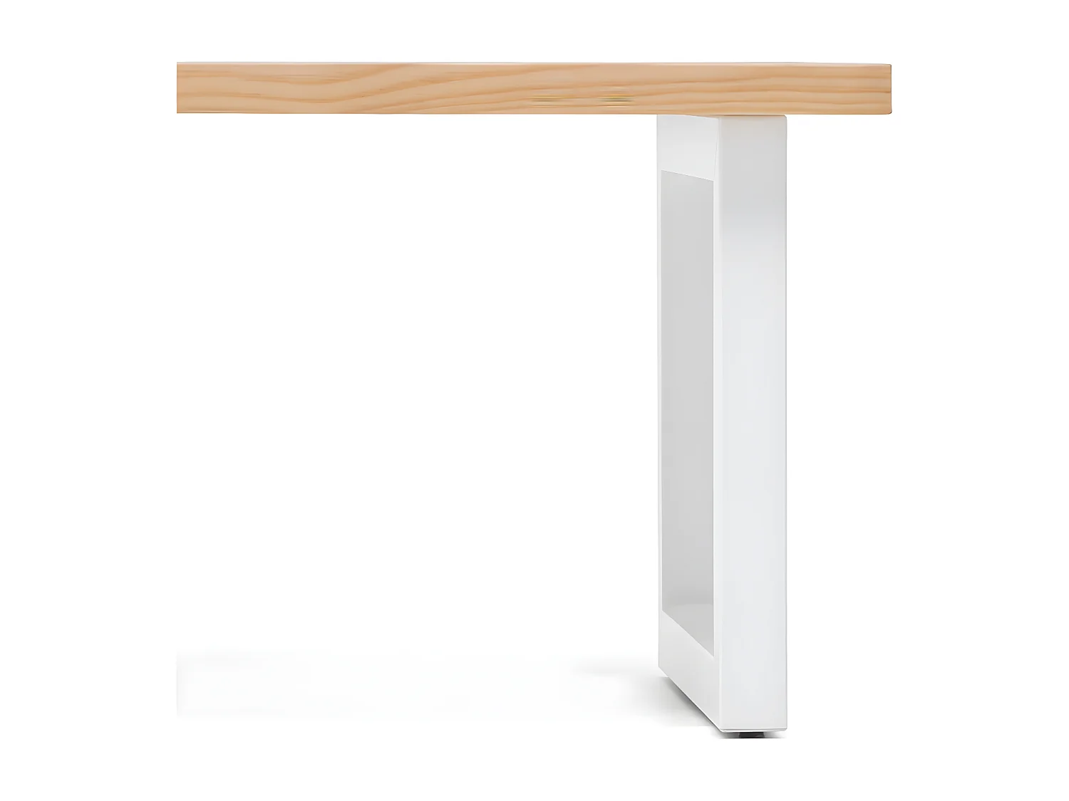 Mesa Centro iCub Strong ECO 140x60x43cm Blanca madera acabado natural estilo nórdico industrial Box Furniture