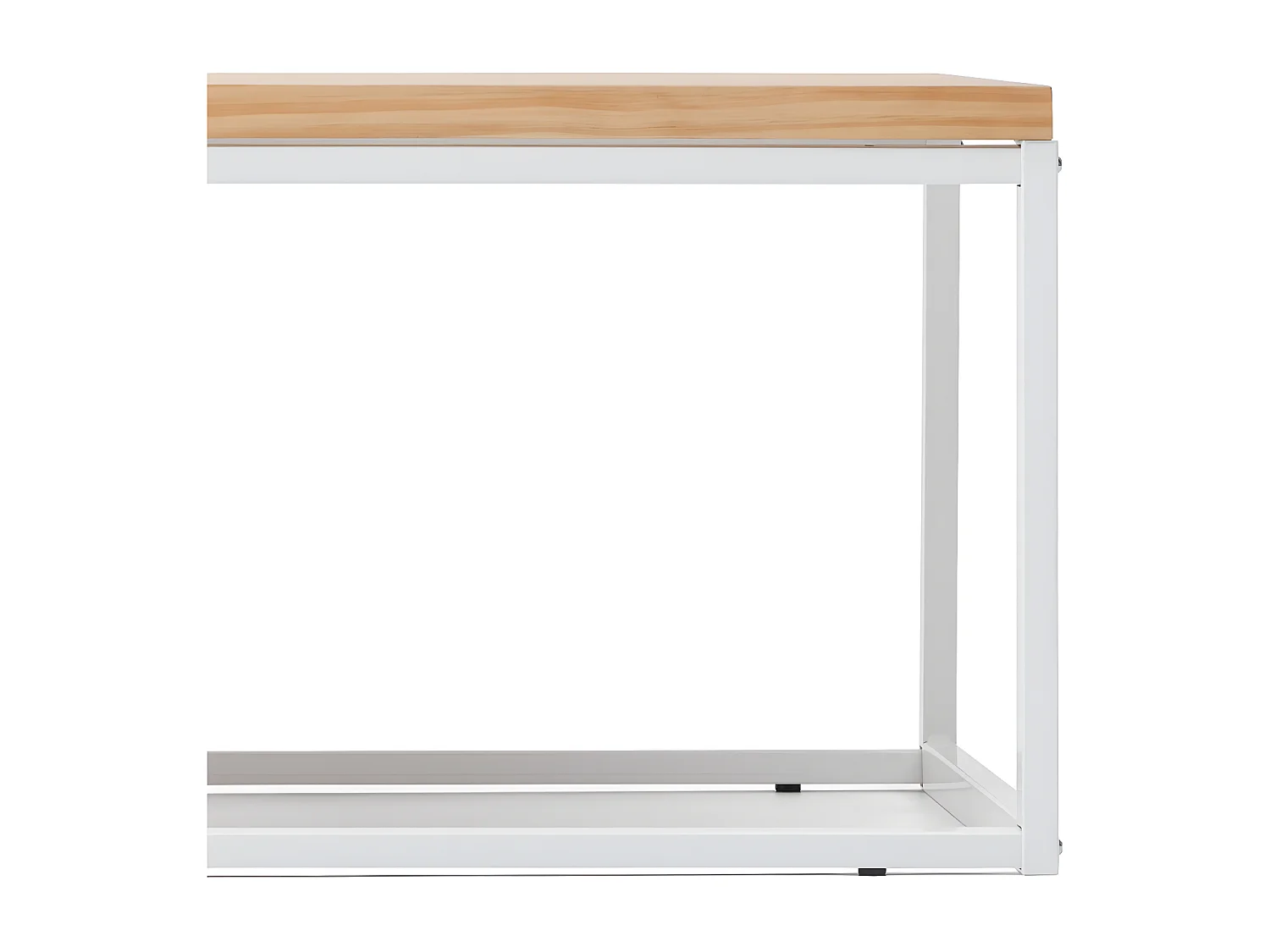 iCub U Big Wood Coffee Table 120x60x43cm Blanc en pin massif finition naturelle Style nordique Industriel Box Furniture