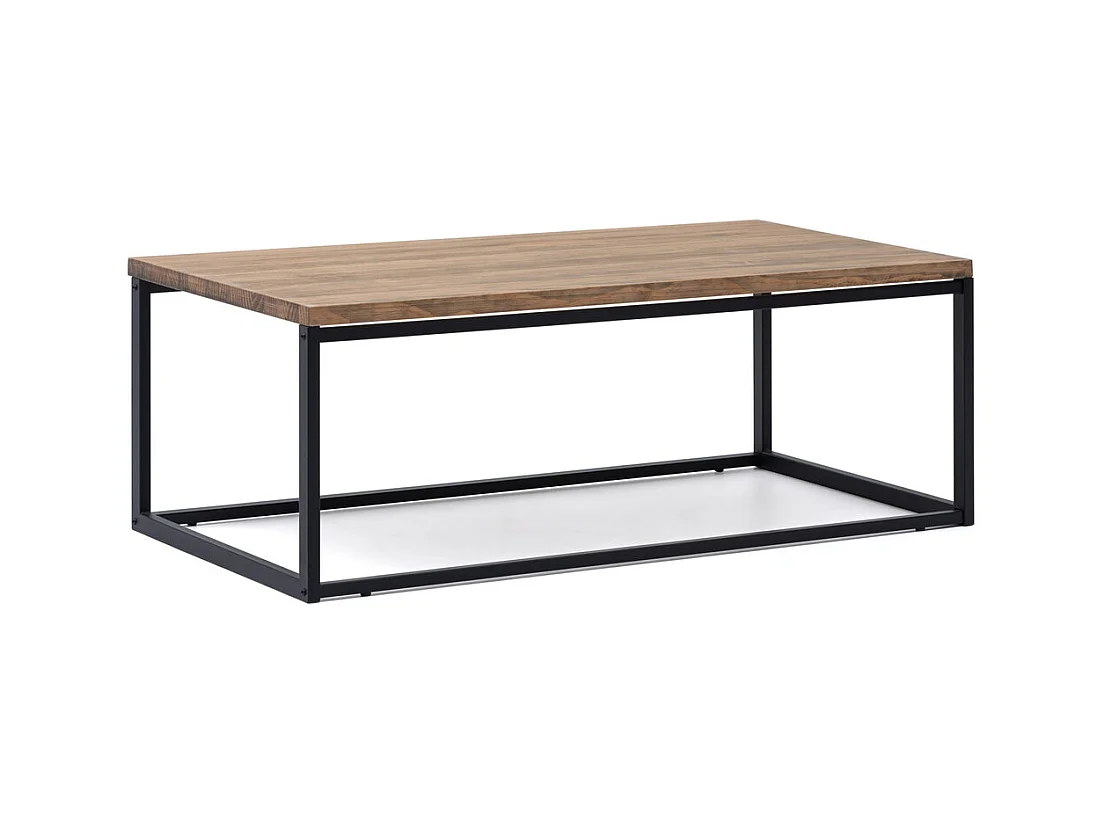 Table basse Icub U.  60x100x43 cm. Noir. Style industriel vintage