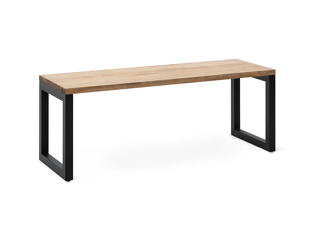Panca à Sala da pranzo iCub Strong ECO in stile industriale vintage. 40X100x48cm. Struttura nera.