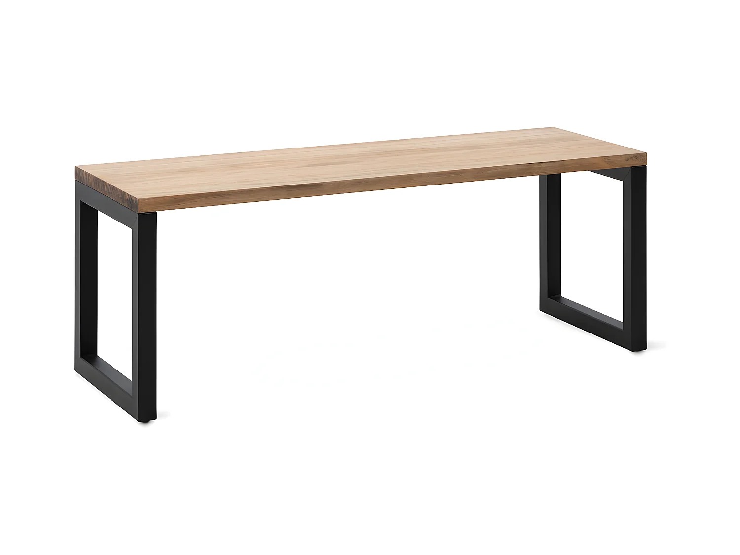 Panca à Sala da pranzo iCub Strong ECO in stile industriale vintage. 40X120x48cm. Struttura nera.