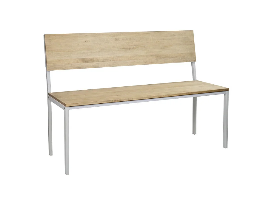 Banc / Banquette Icub  avec dossier. Style nordique. 50X100x86cm Blanc