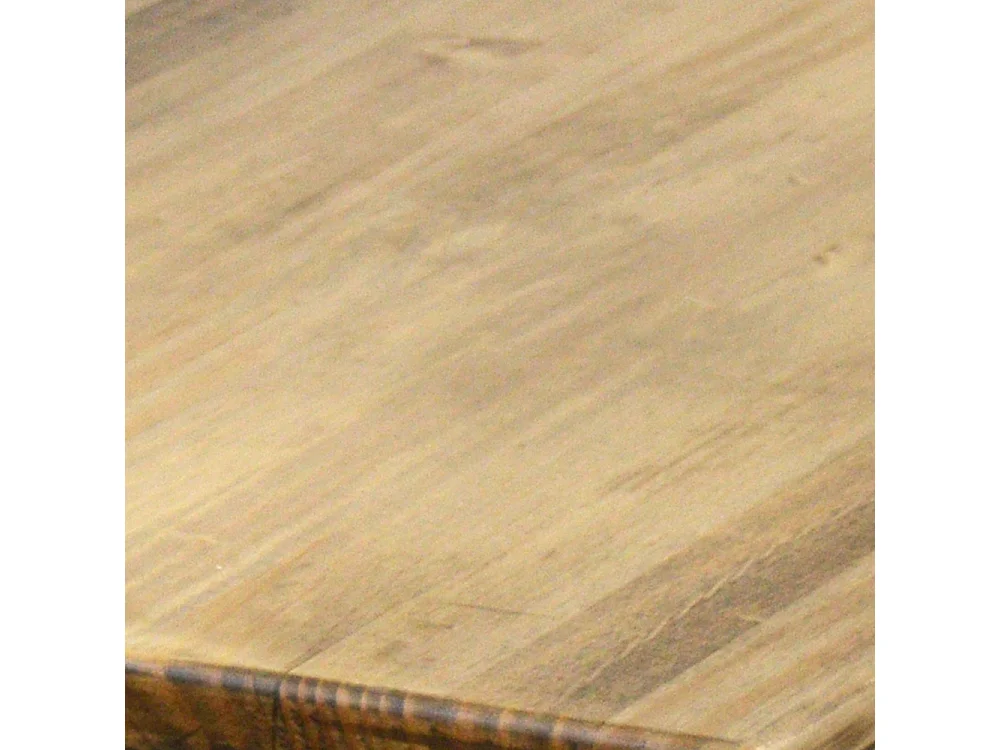 Sitzbank Icub   140X40x 45 cm. Schwarzes Metall, Massives Kiefernholz mit Antik-Effekt- Finish, Industriestil, Box Furniture