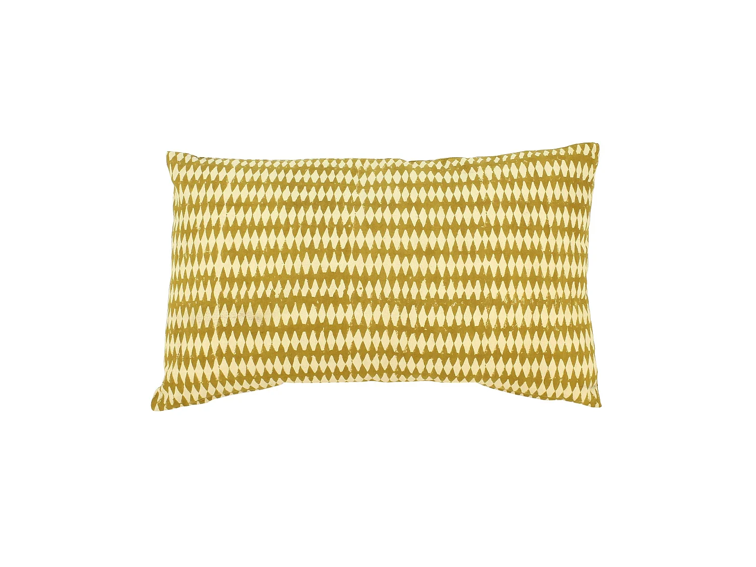 Now's Home - Coussin En Coton Imprime Coloris Jaune Moutarde 30x50cm Narmad