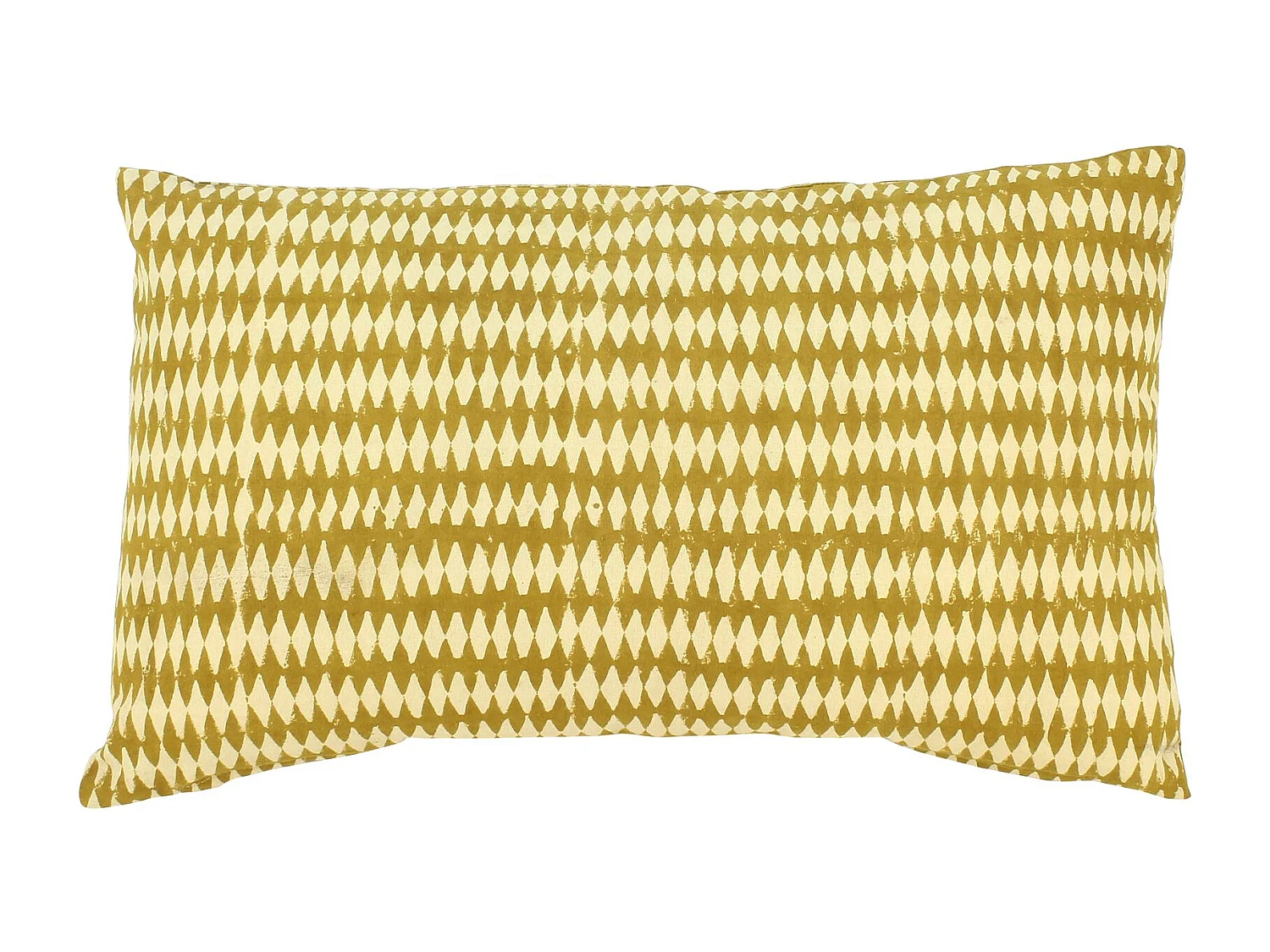 Now's Home - Coussin En Coton Imprimé Coloris Jaune Moutarde 30x50cm Narmad