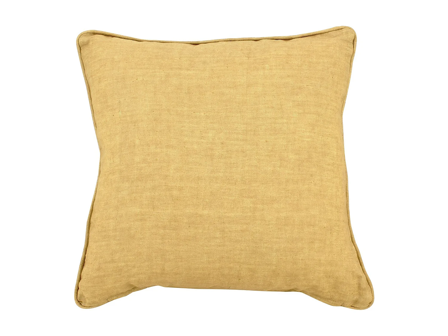 Now's Home - Coussin Carré En Lin Coloris Jaune Moutarde 40x40cm Nyl