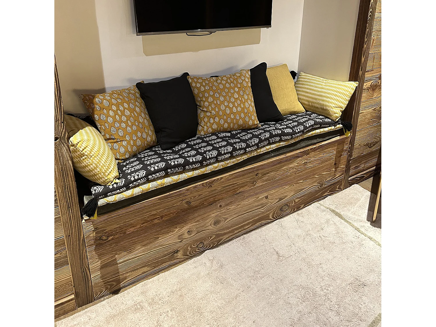 Now's Home - Coussin Carre  En Lin Coloris Noir 40x40cm Nyl