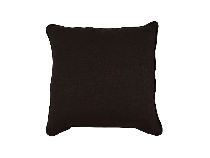 Now's Home - Coussin Carre  En Lin Coloris Noir 40x40cm Nyl