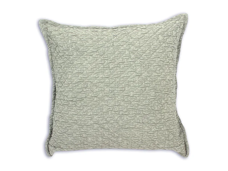 Now's Home - Coussin En Coton Gauffre Vert 45x45cm Gali