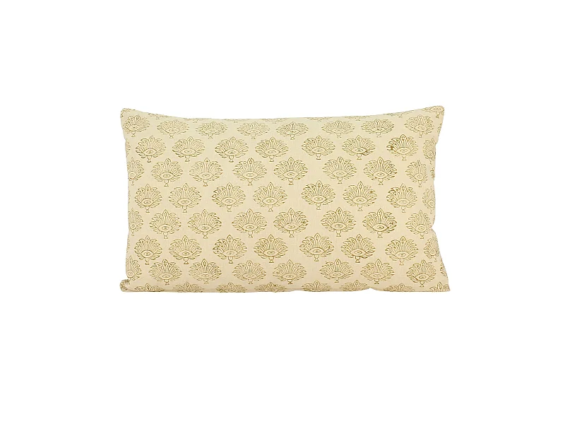 Now's Home - Coussin En Coton Imprime Coloris Beige A Motif 30x50cm Kochi