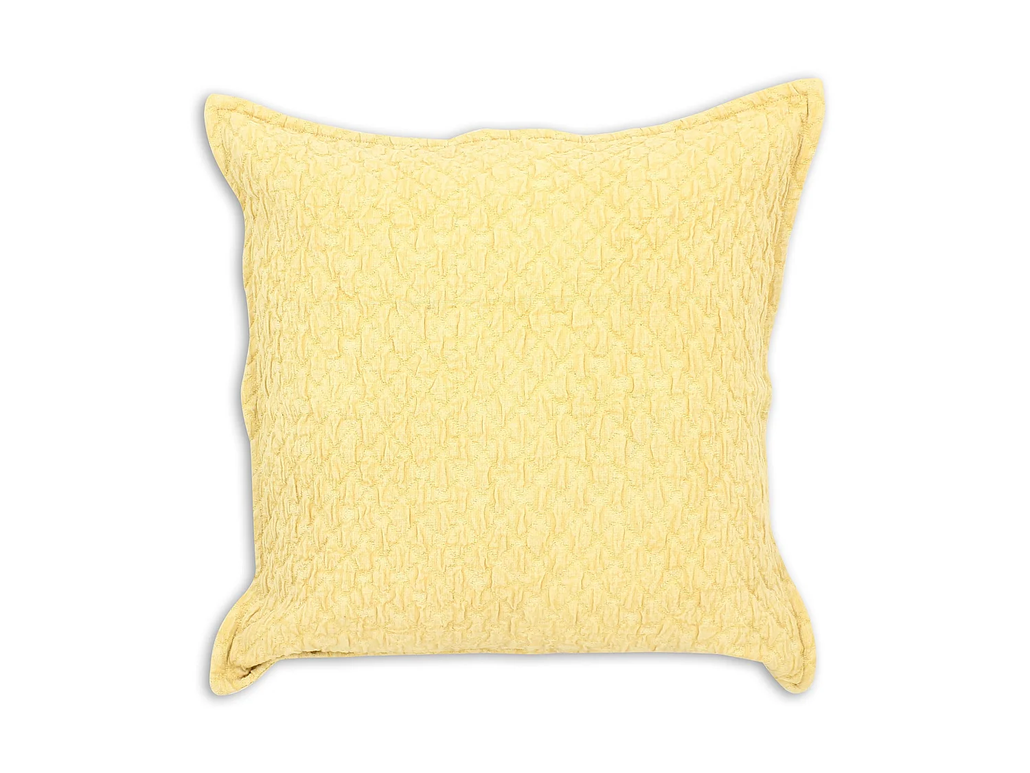 Now's Home - Coussin En Coton Gauffre Jaune 45x45cm Gali