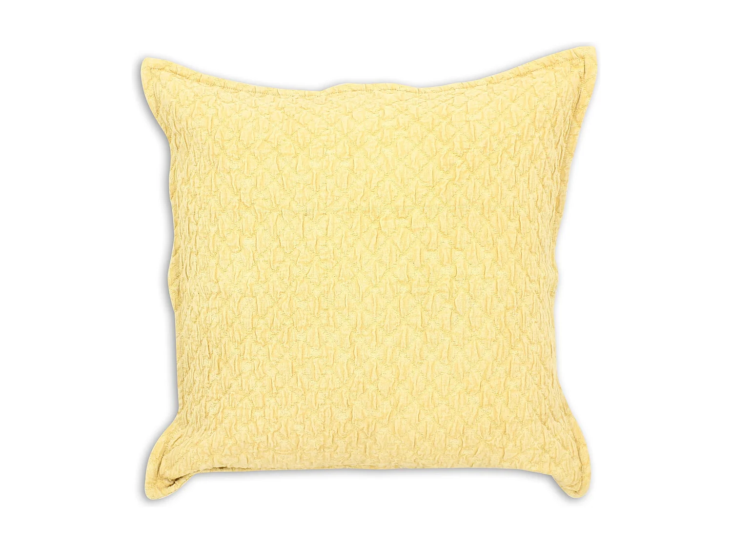 Now's Home - Coussin En Coton Gauffré Jaune 45x45cm Gali