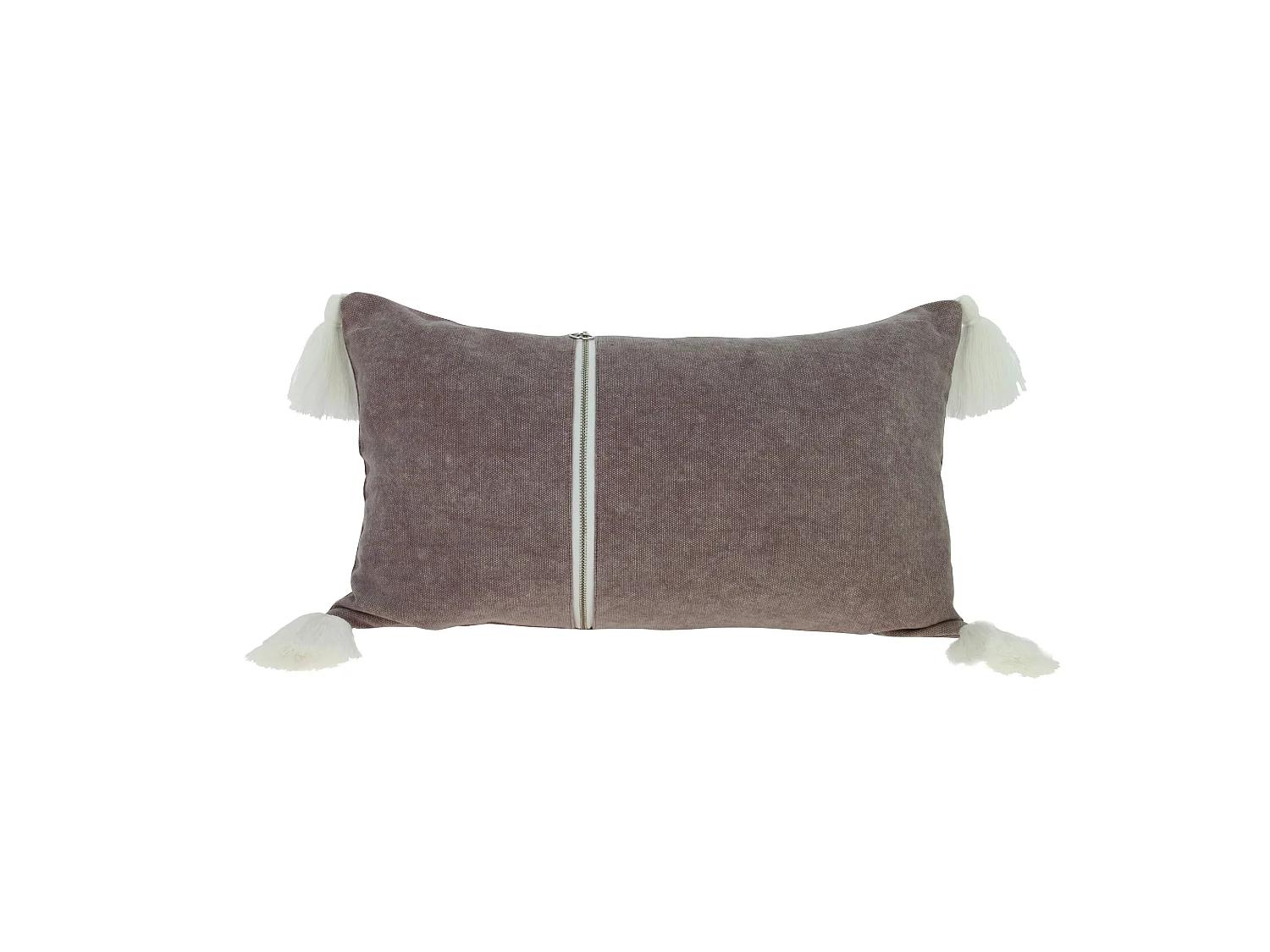 Now's Home - Coussin Rose 100% Coton Lave Zip Deco.vertical 30x50cm