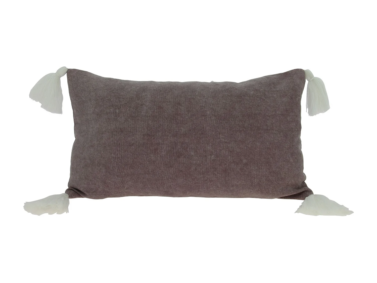 Now's Home - Coussin Rose 100% Coton Lavé Zip Déco.vertical 30x50cm