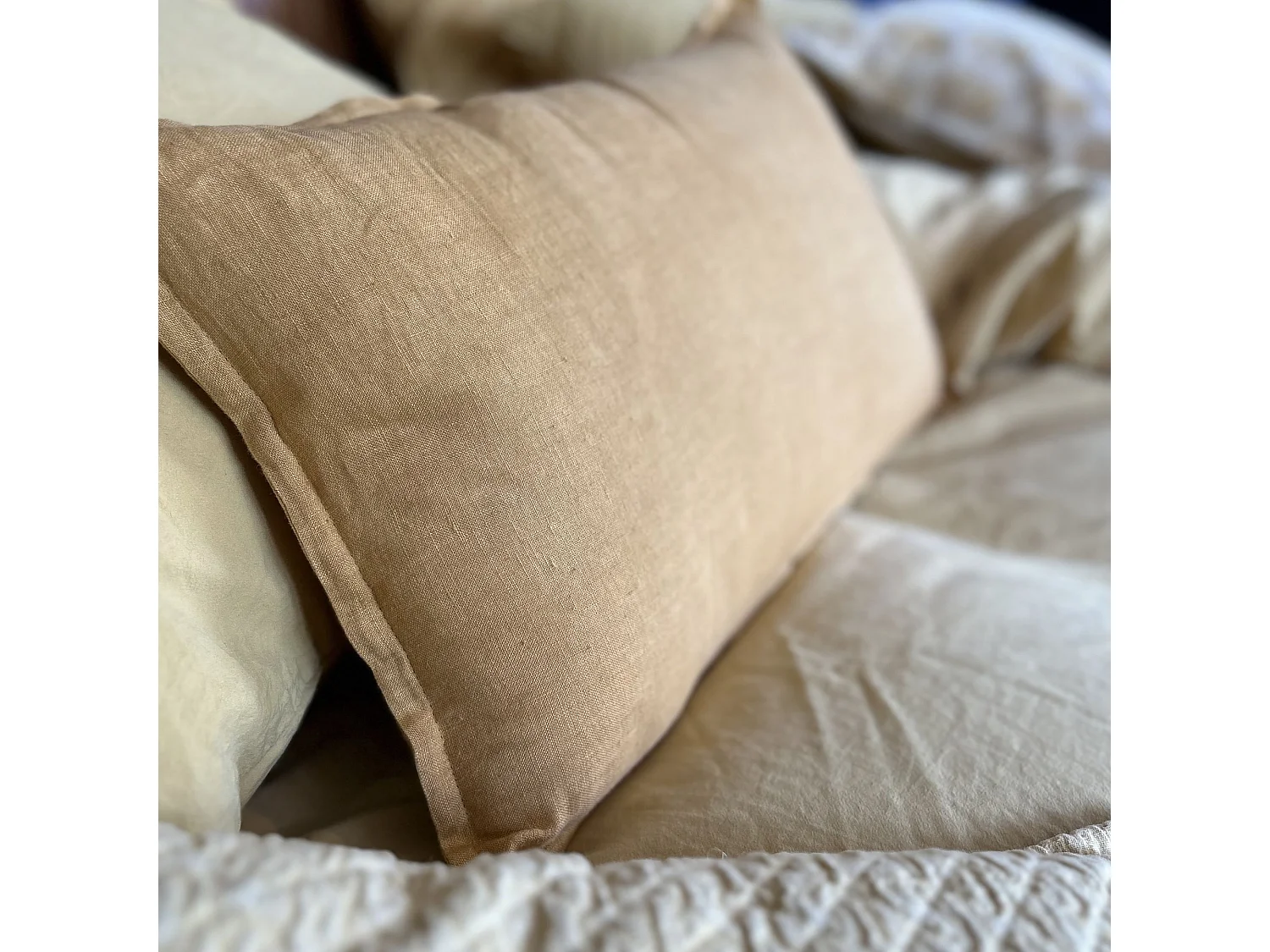 Now's Home - Coussin En Lin Couleur Terracotta 30x50cm Nyl