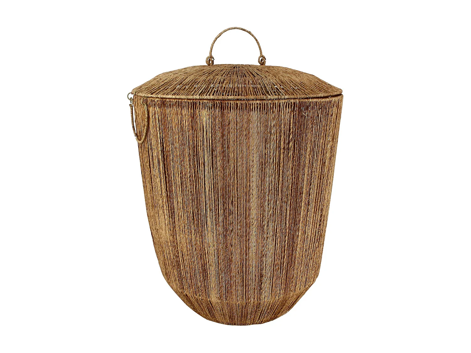 Now's Home - Panier En Jute Naturelle Avec Couvercle Et Poignees D45xh56cm Sibu