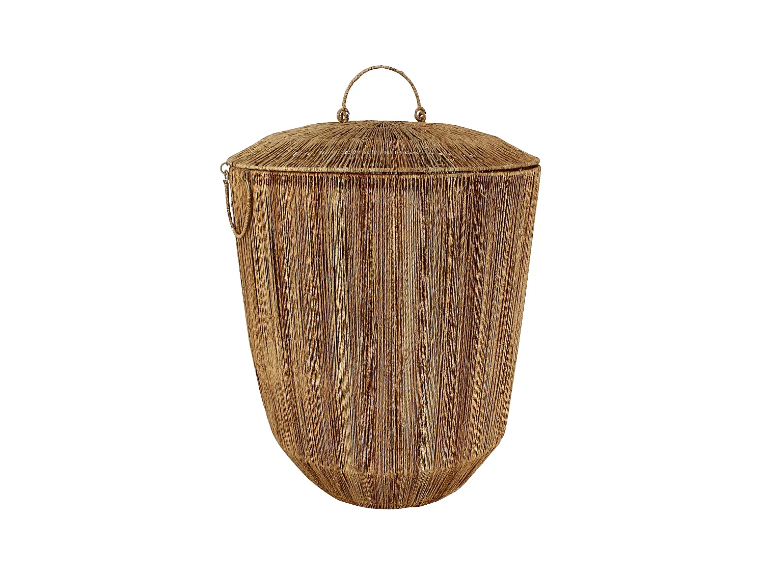 Now's Home - Panier En Jute Naturelle Avec Couvercle Et Poignees D45xh56cm Sibu