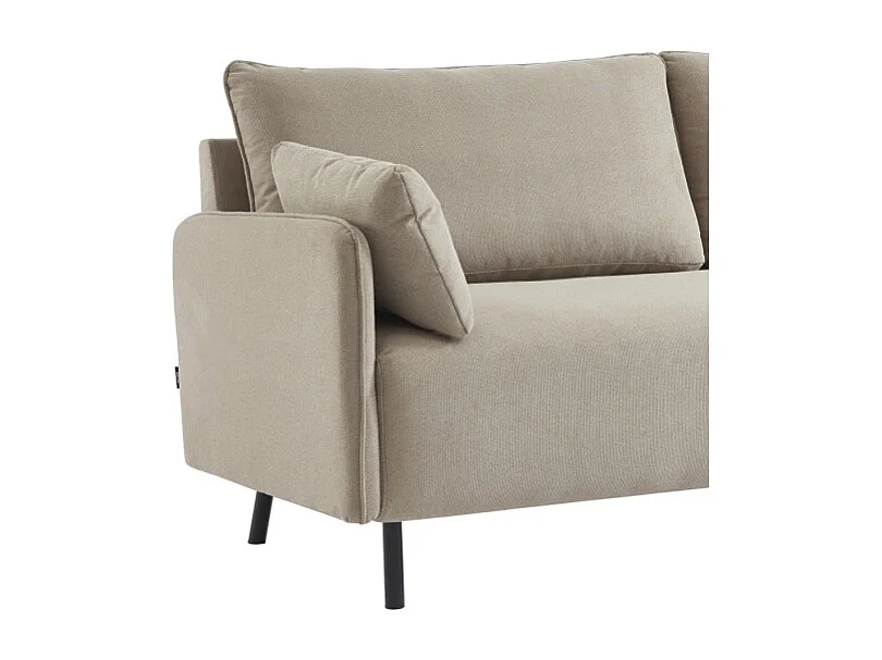 Canapé droit GABIN fixe tissu grège 3 places