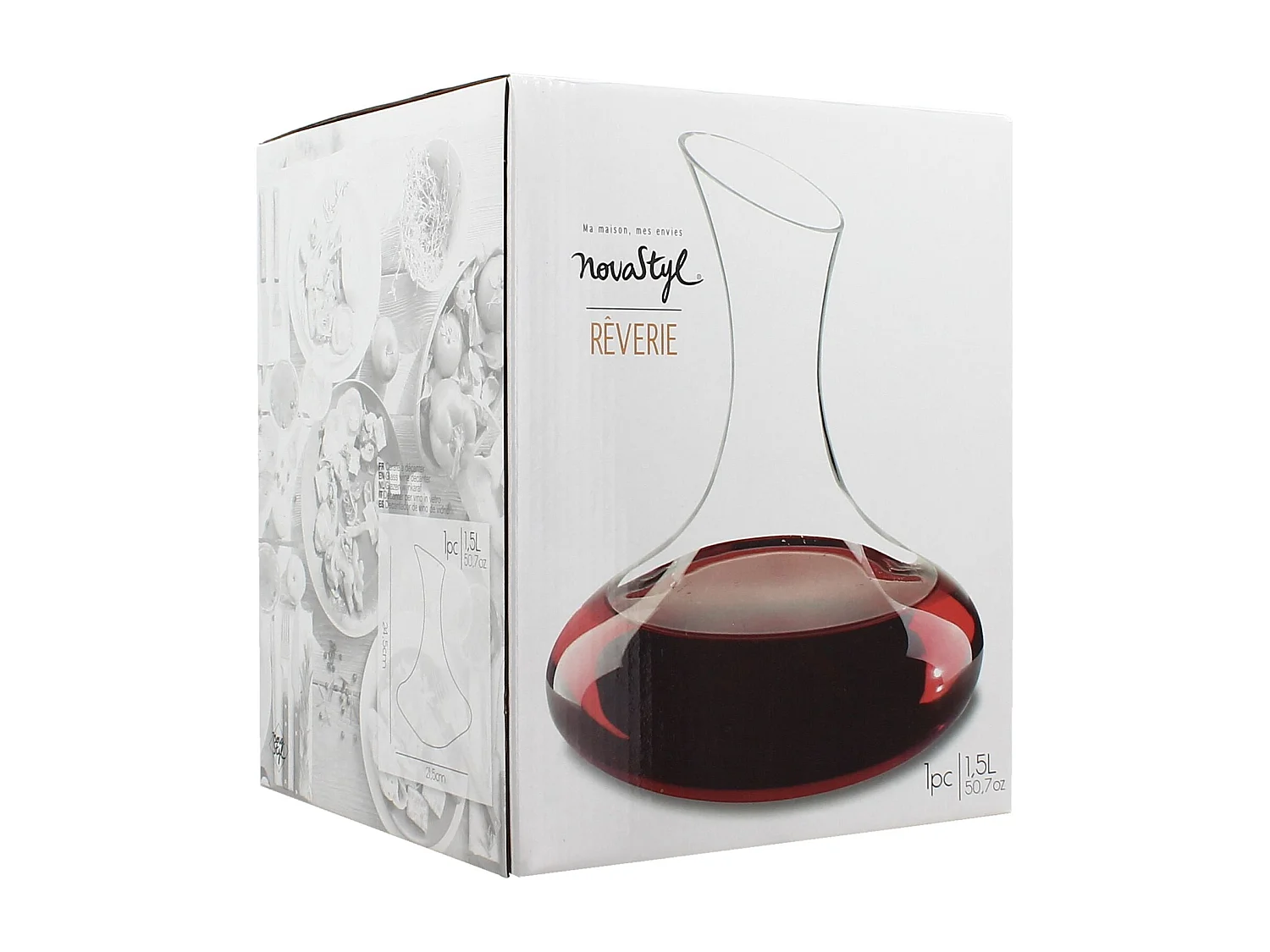Novastyl - Carafe à Décanter Rêverie 1.50l En Verre