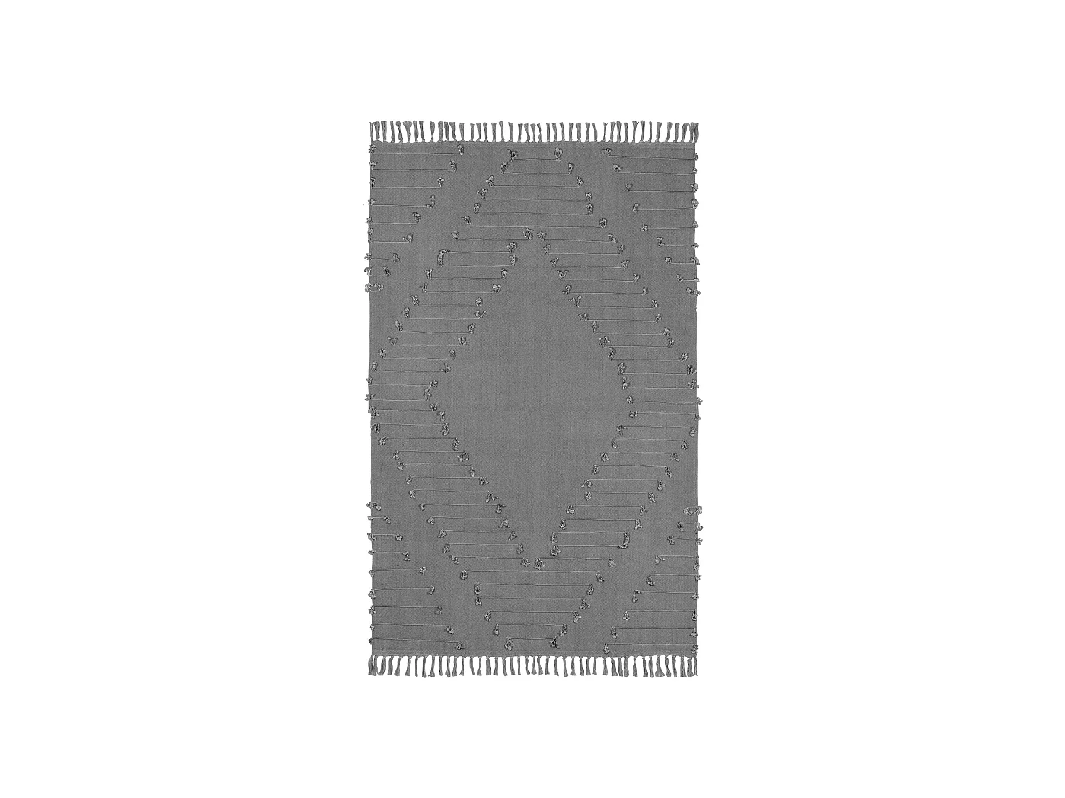 Now's Home - Tapis En Coton Tisse A La  Main Gris Bleute 120x180cm Noos