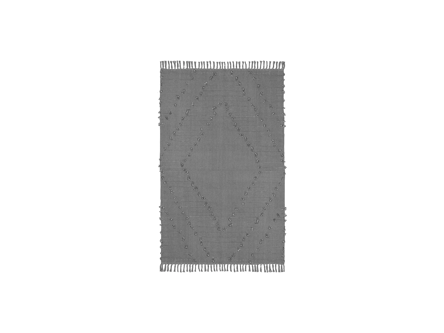 Now's Home - Tapis En Coton Tisse A La  Main Gris Bleute 120x180cm Noos