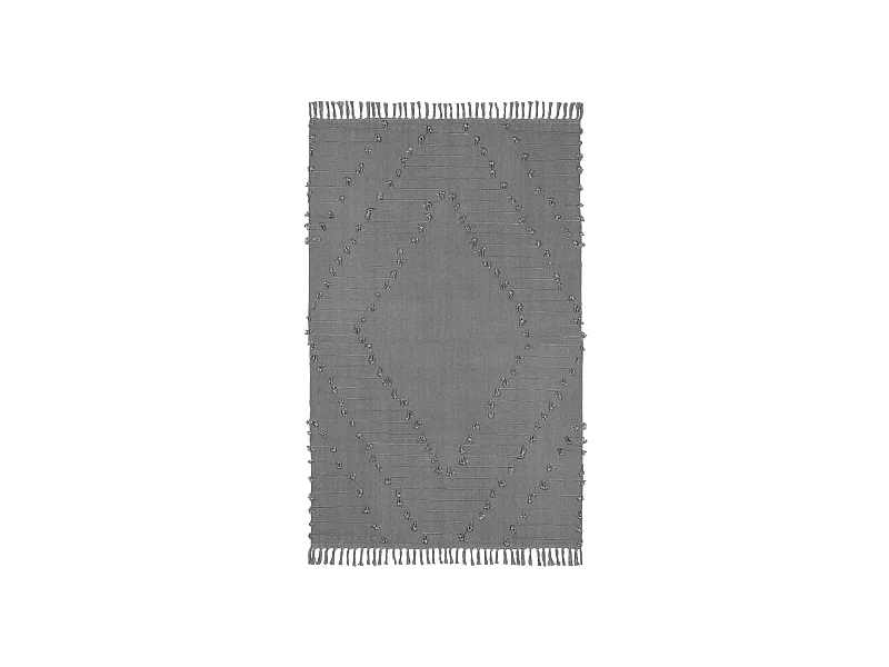 Now's Home - Tapis En Coton Tisse A La  Main Gris Bleute 120x180cm Noos