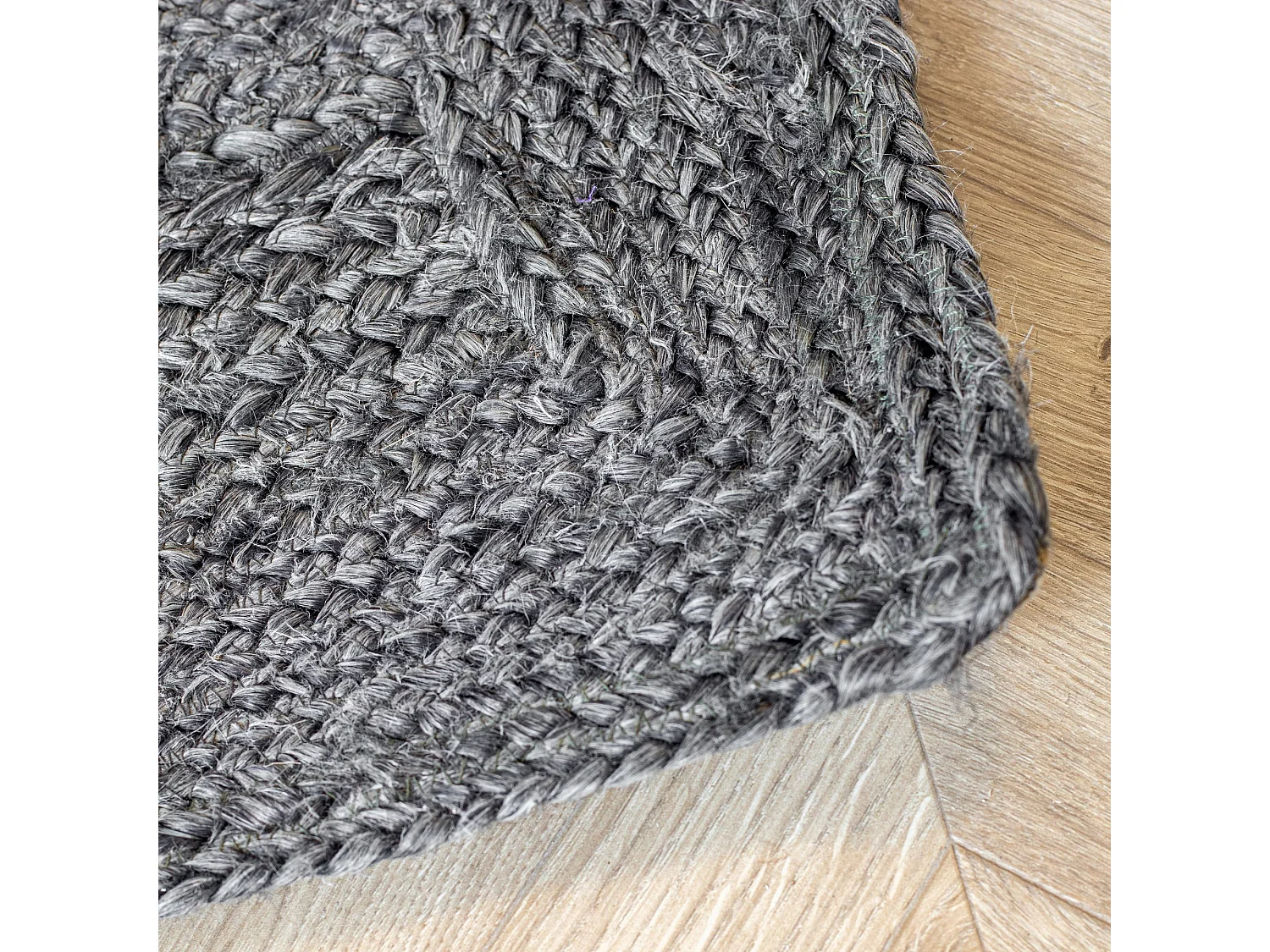 Now's Home - Tapis Rectangulaire Gris Jute-tissage Ellipse 200x300cm Bolu