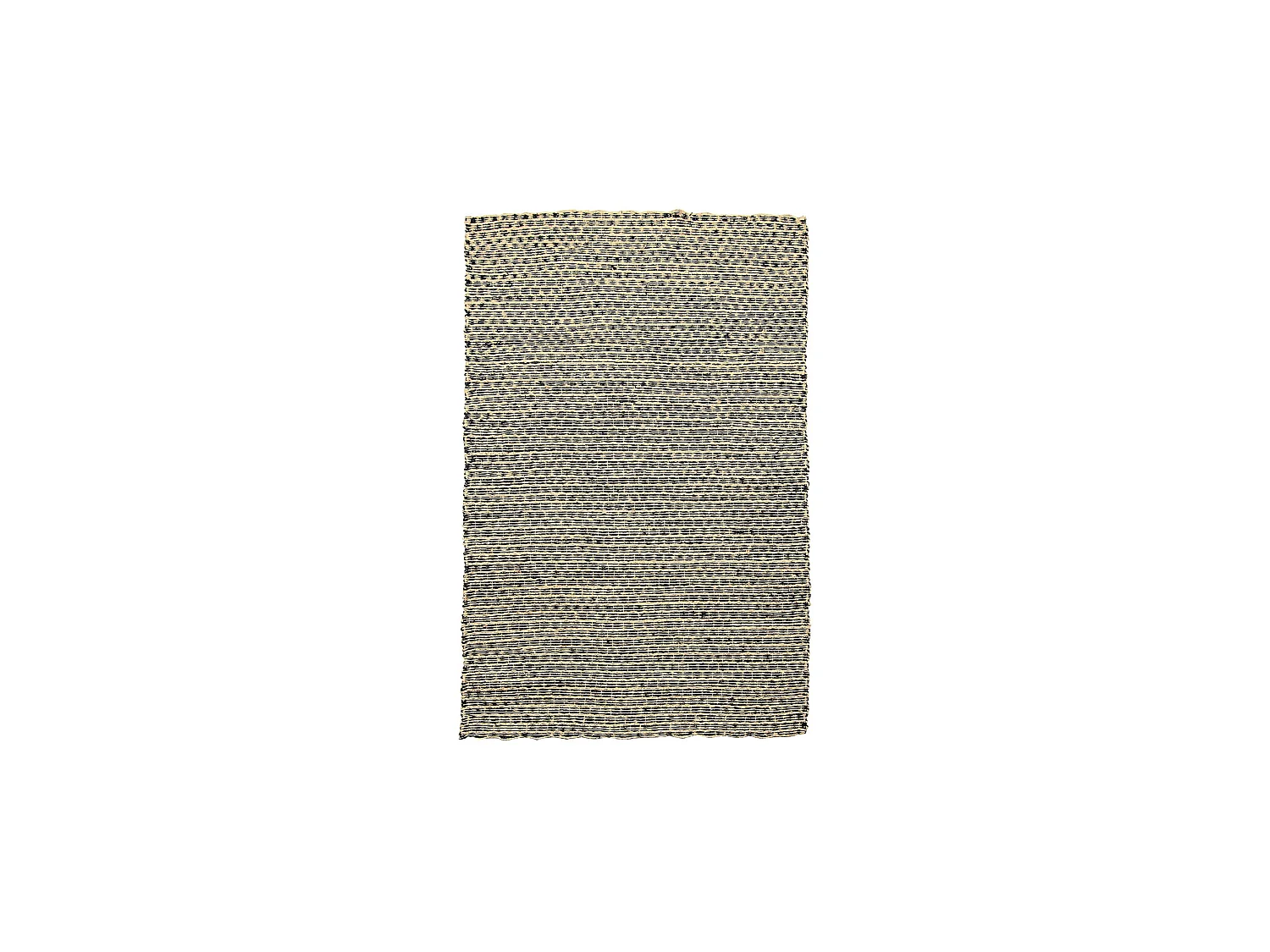 Now's Home - Tapis En Osier Couleur Naturel & Noir 100x150cm Phiphi