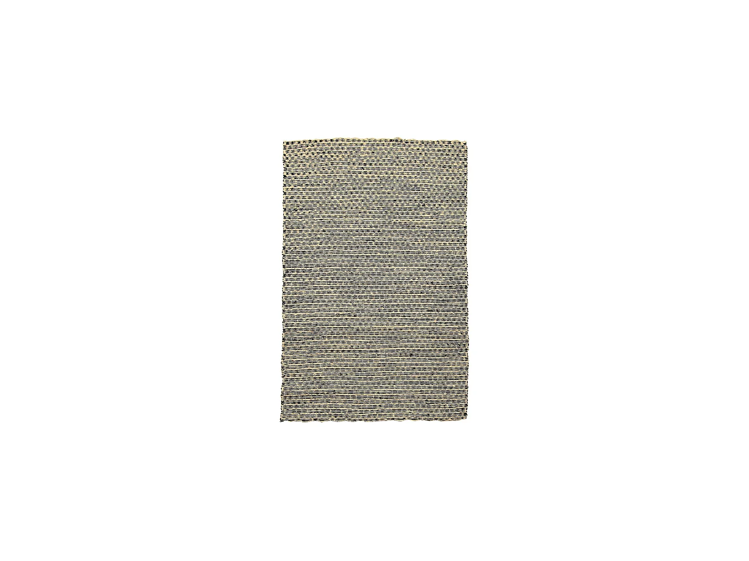 Now's Home - Tapis En Osier Couleur Naturel & Noir 100x150cm Phiphi