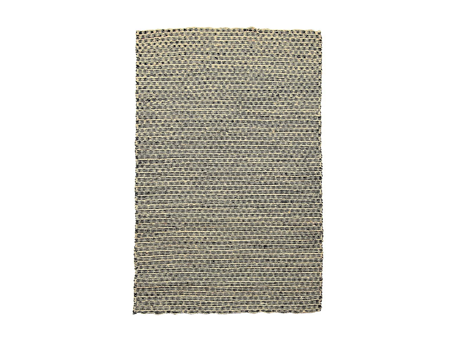 Now's Home - Tapis En Osier Couleur Naturel & Noir 100x150cm Phiphi