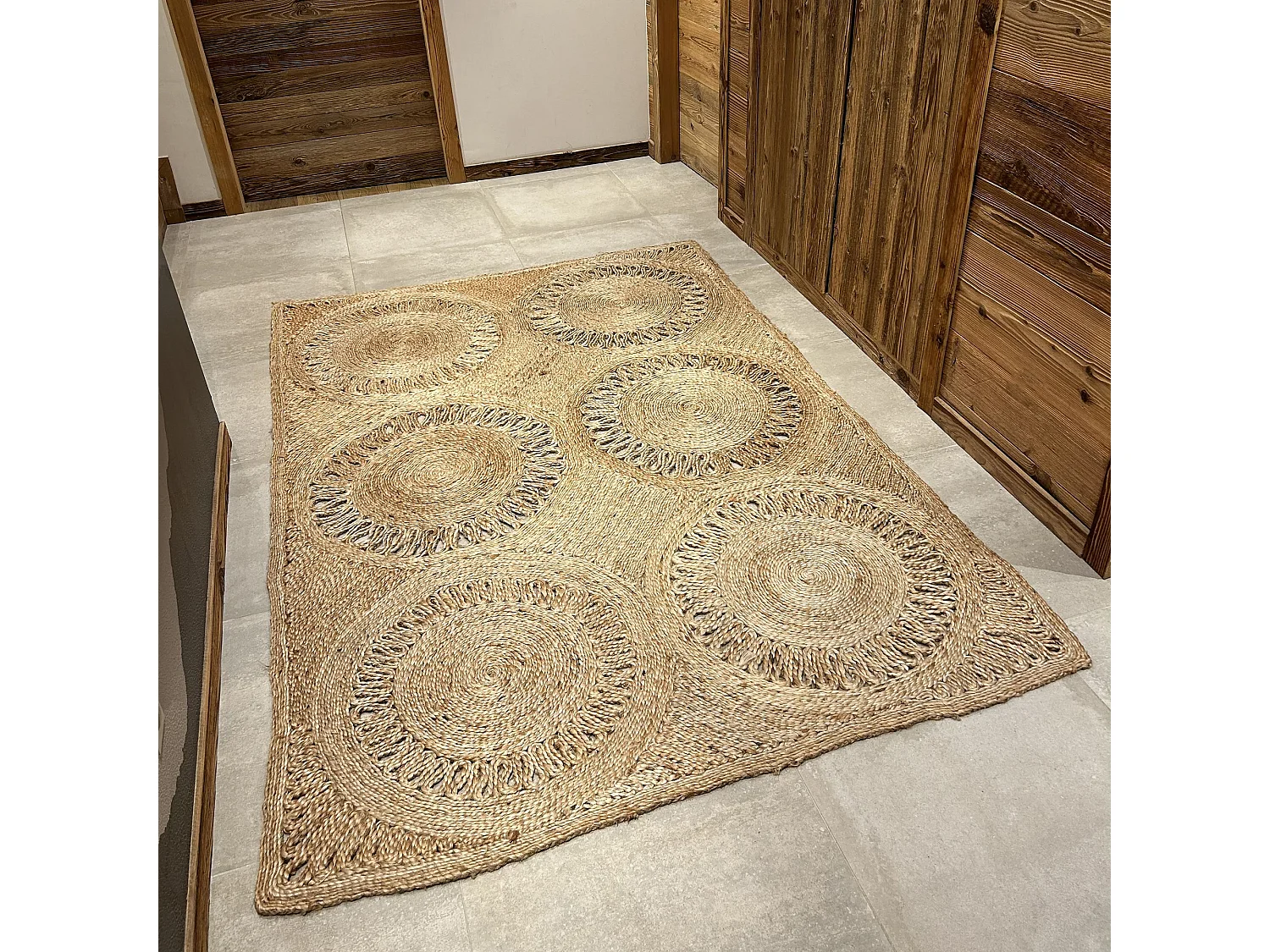 Now's Home - Tapis En Jute Naturelle Tresse A  La  Main 150x220cm Jerico