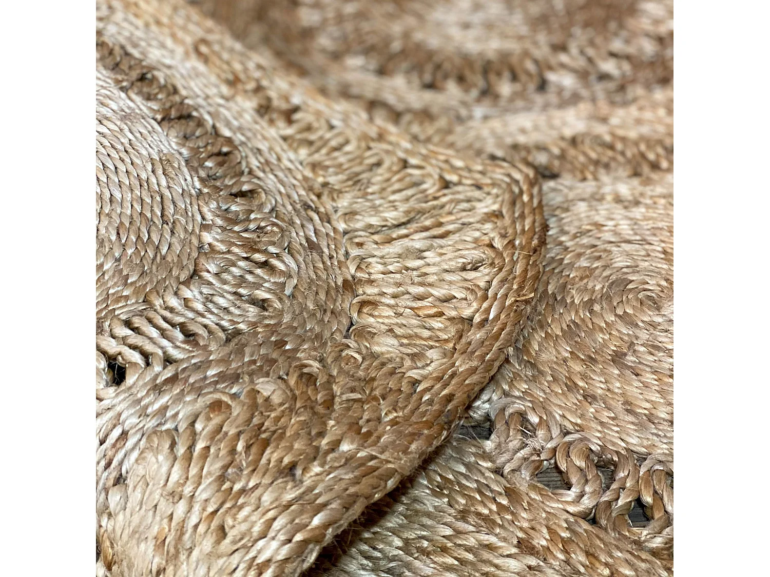 Now's Home - Tapis En Jute Naturelle Tresse A  La  Main 150x220cm Jerico