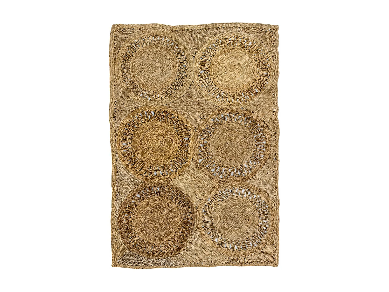 Now's Home - Tapis En Jute Naturelle Tresse A  La  Main 150x220cm Jerico