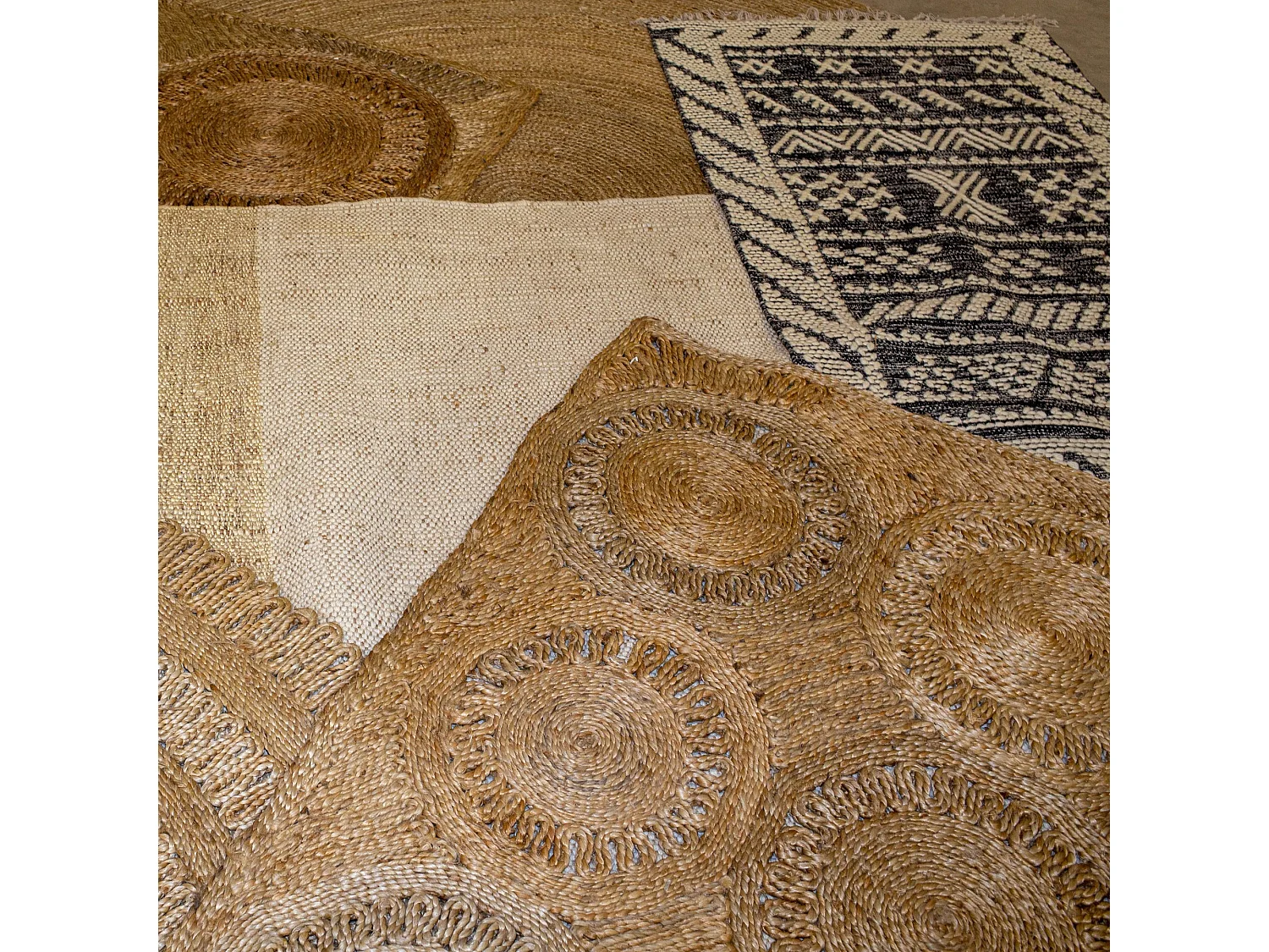 Now's Home - Tapis En Jute Naturelle Tresse A  La  Main 150x220cm Jerico