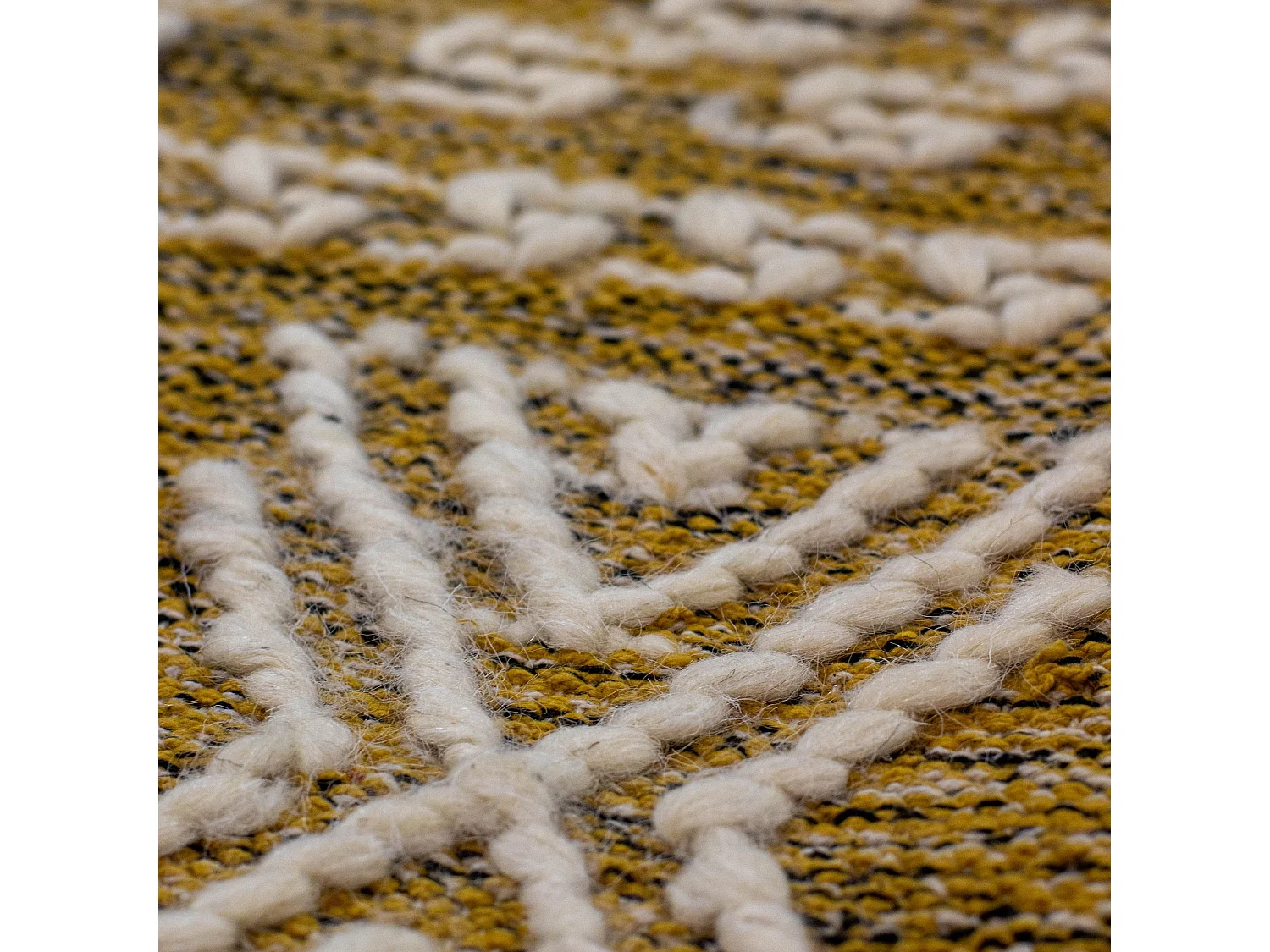 Now's Home - Tapis En Laine Et Coton Safran Tisse A  La  Main 90x150cm Tokat