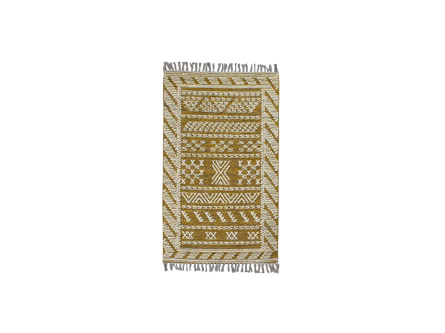 Now's Home - Tapis En Laine Et Coton Safran Tisse A  La  Main 90x150cm Tokat