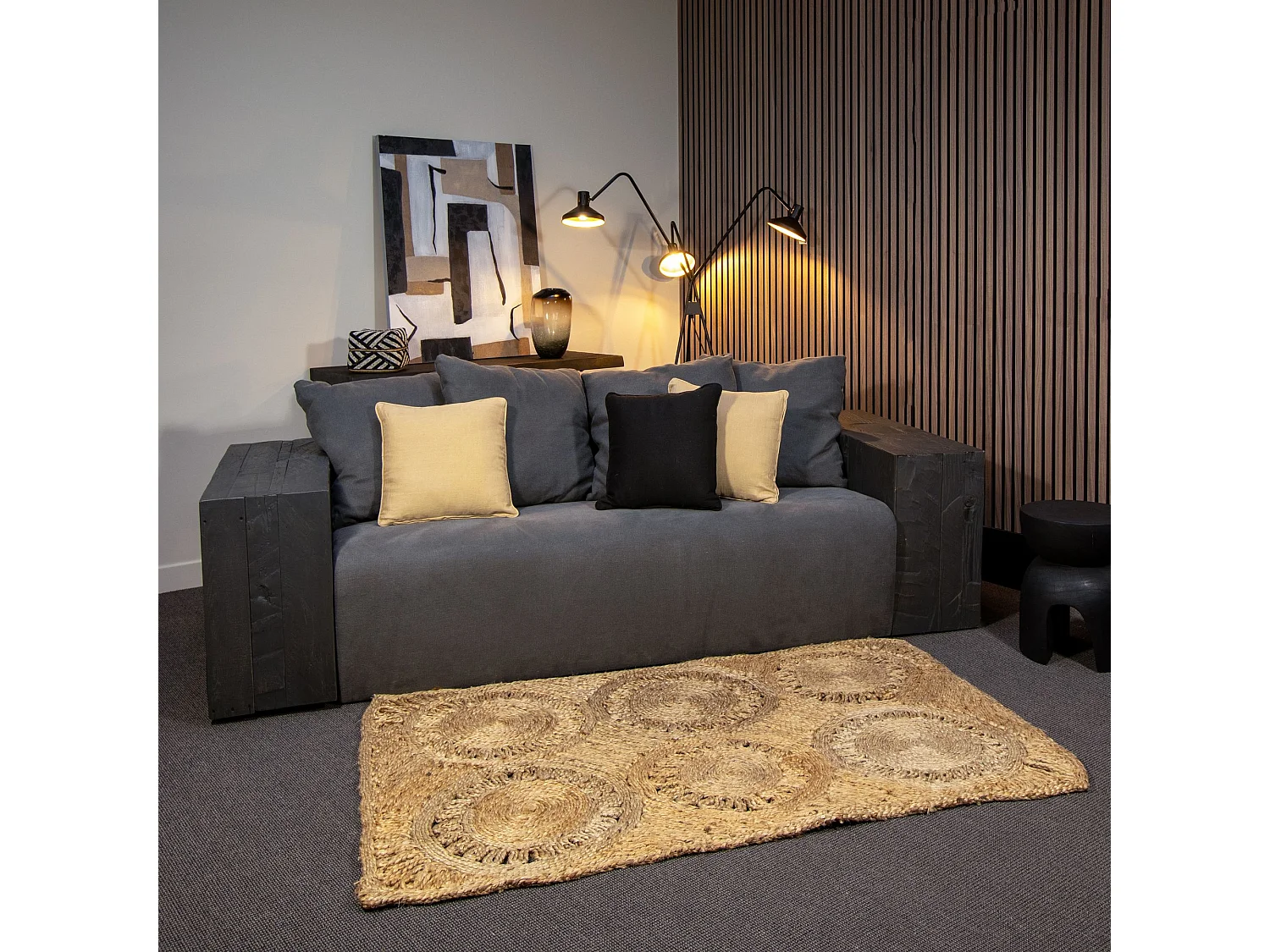 Now's Home - Tapis En Jute Naturelle Tresse A  La  Main 90x150cm Jerico