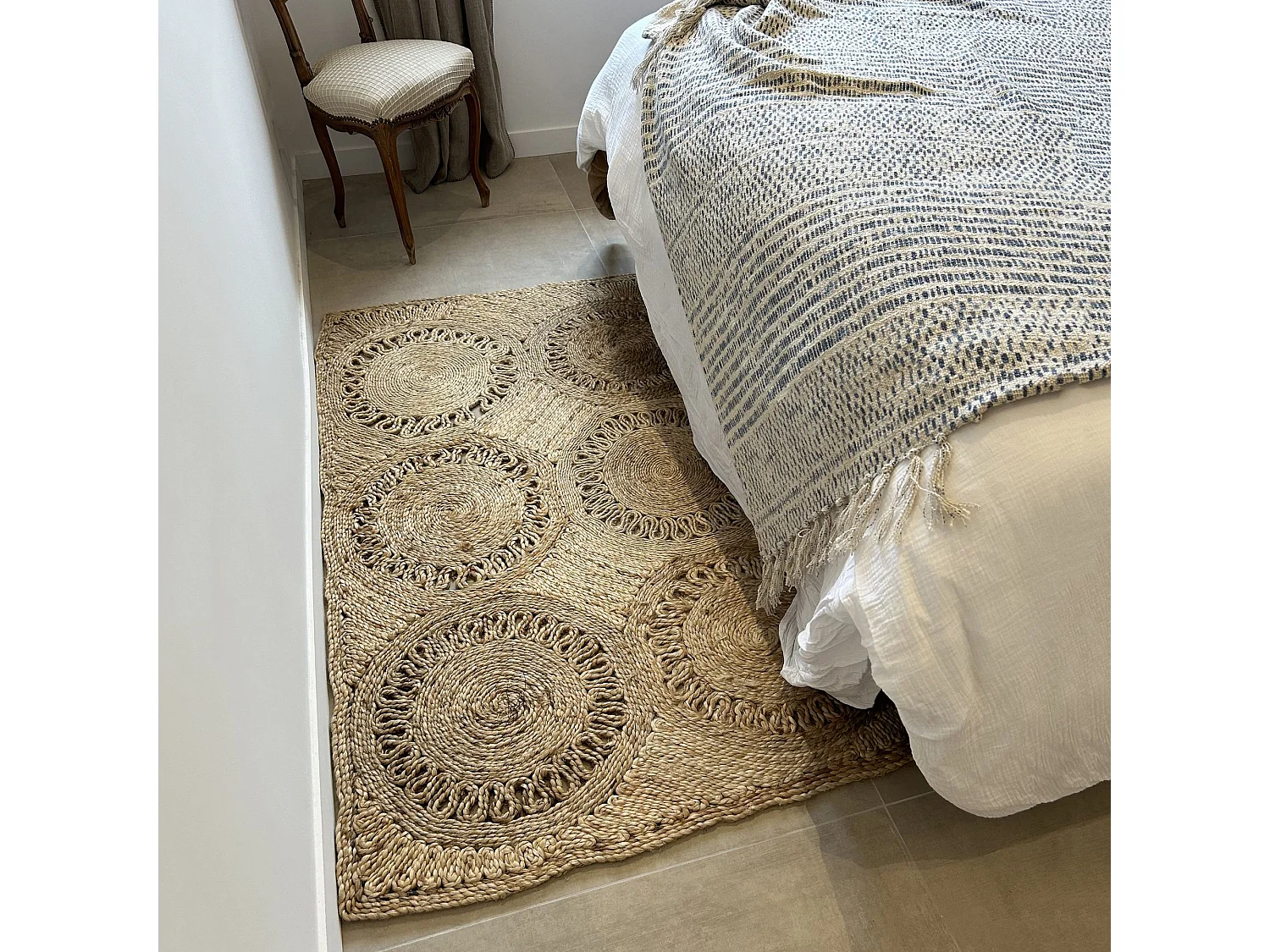 Now's Home - Tapis En Jute Naturelle Tresse A  La  Main 90x150cm Jerico
