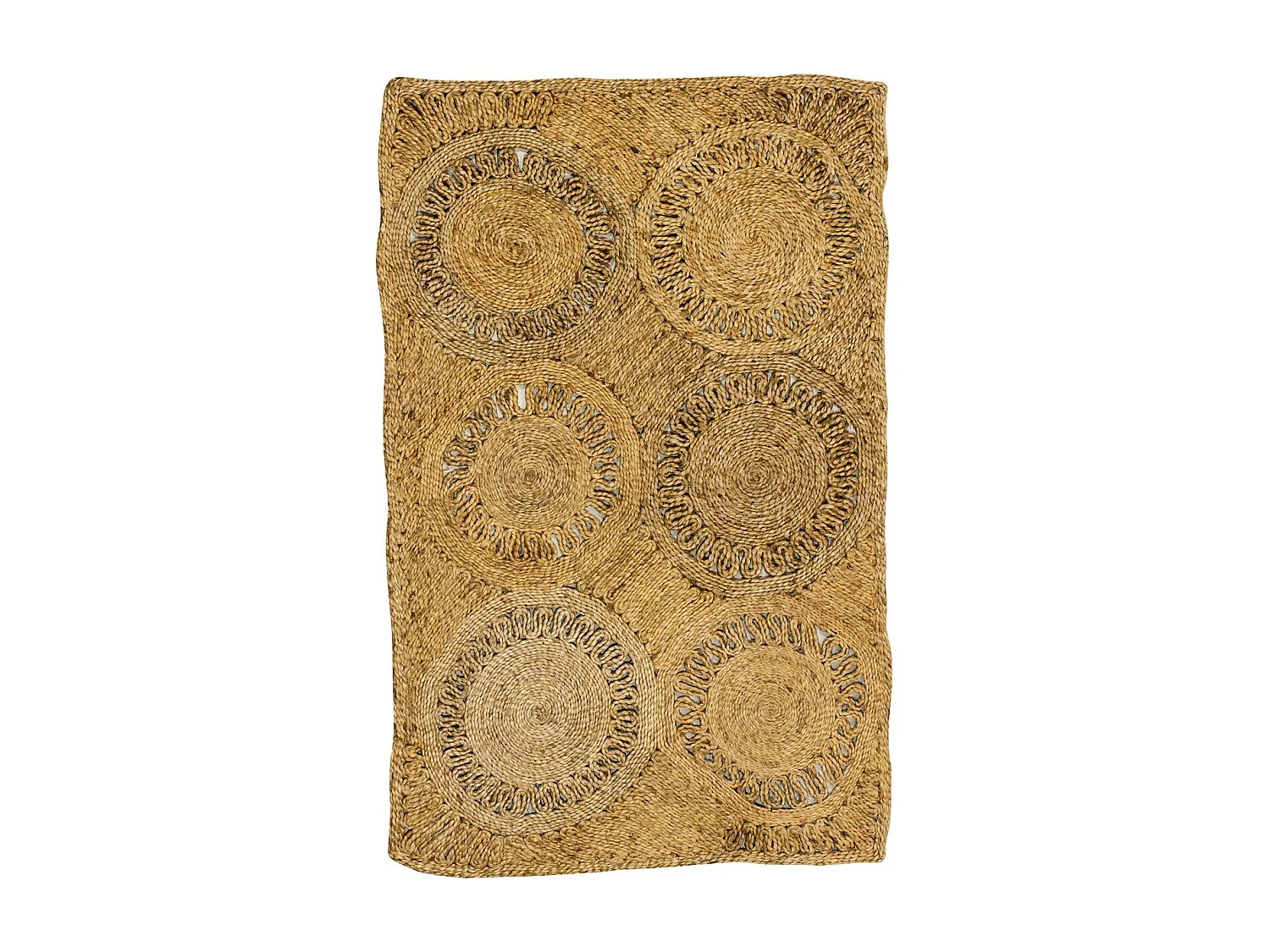 Now's Home - Tapis En Jute Naturelle Tresse A  La  Main 90x150cm Jerico