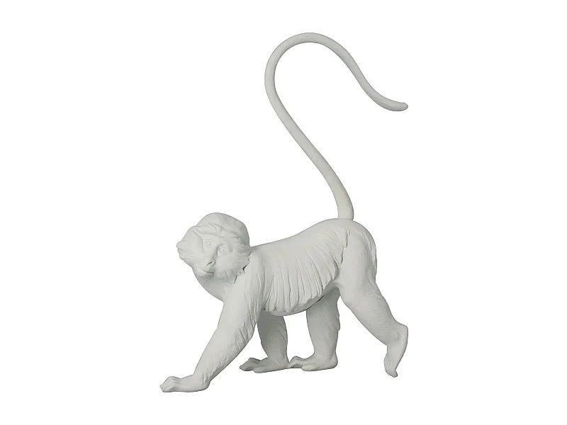Now's Home - Singe Blanc En Resine 30.5x11.3x41cm Mico