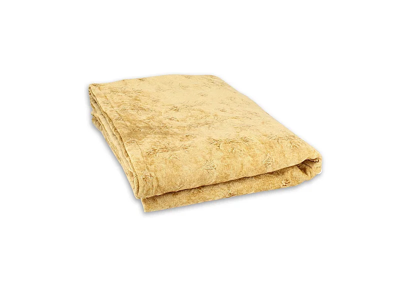 Now's Home - Courte Pointe En Kilim Tisse En Relief  Jaune 140x220cm Byzance