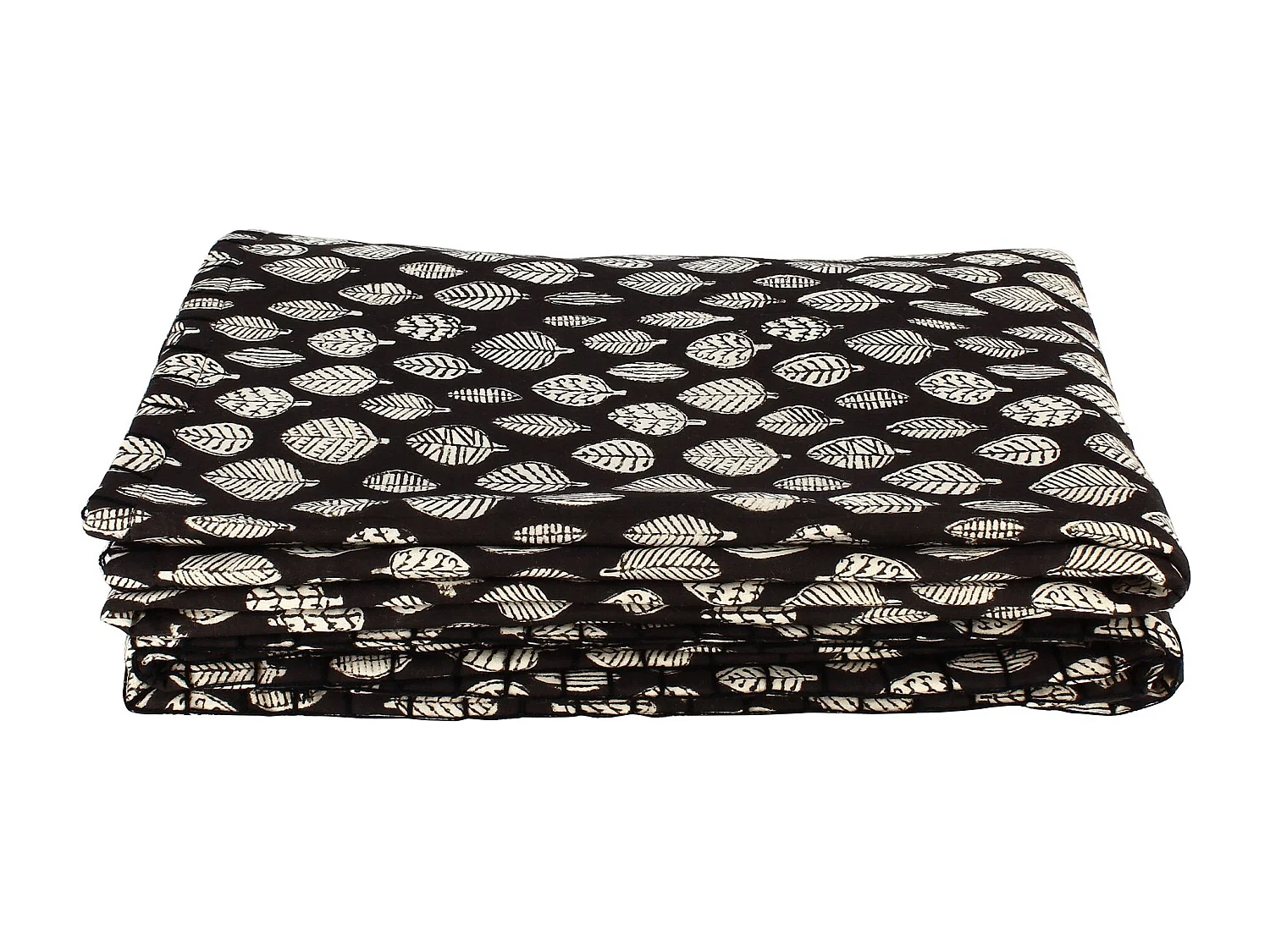 Now's Home - Courte Pointe En Coton Imprimé Noir/écru 110x160cm Alia