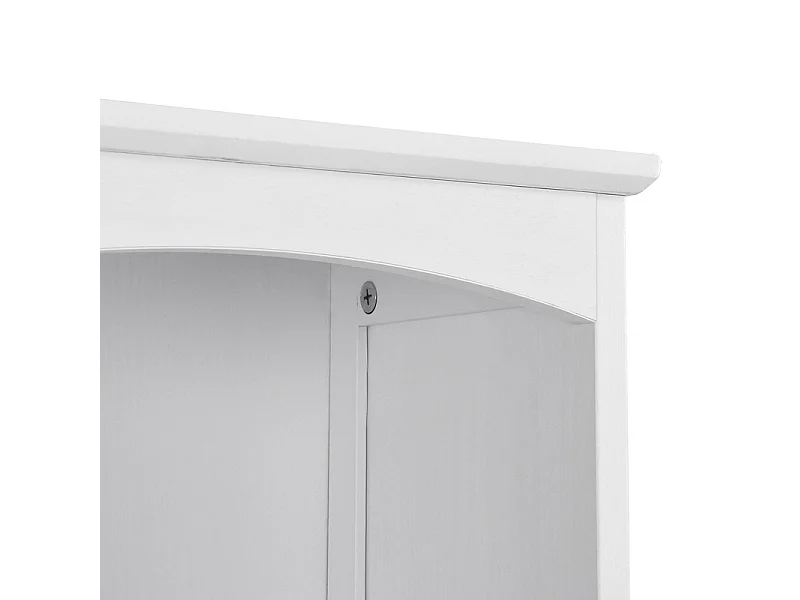 Colone de salle de bain - H 170 cm - avec 1 tiroir et étagères réglables - Blanc