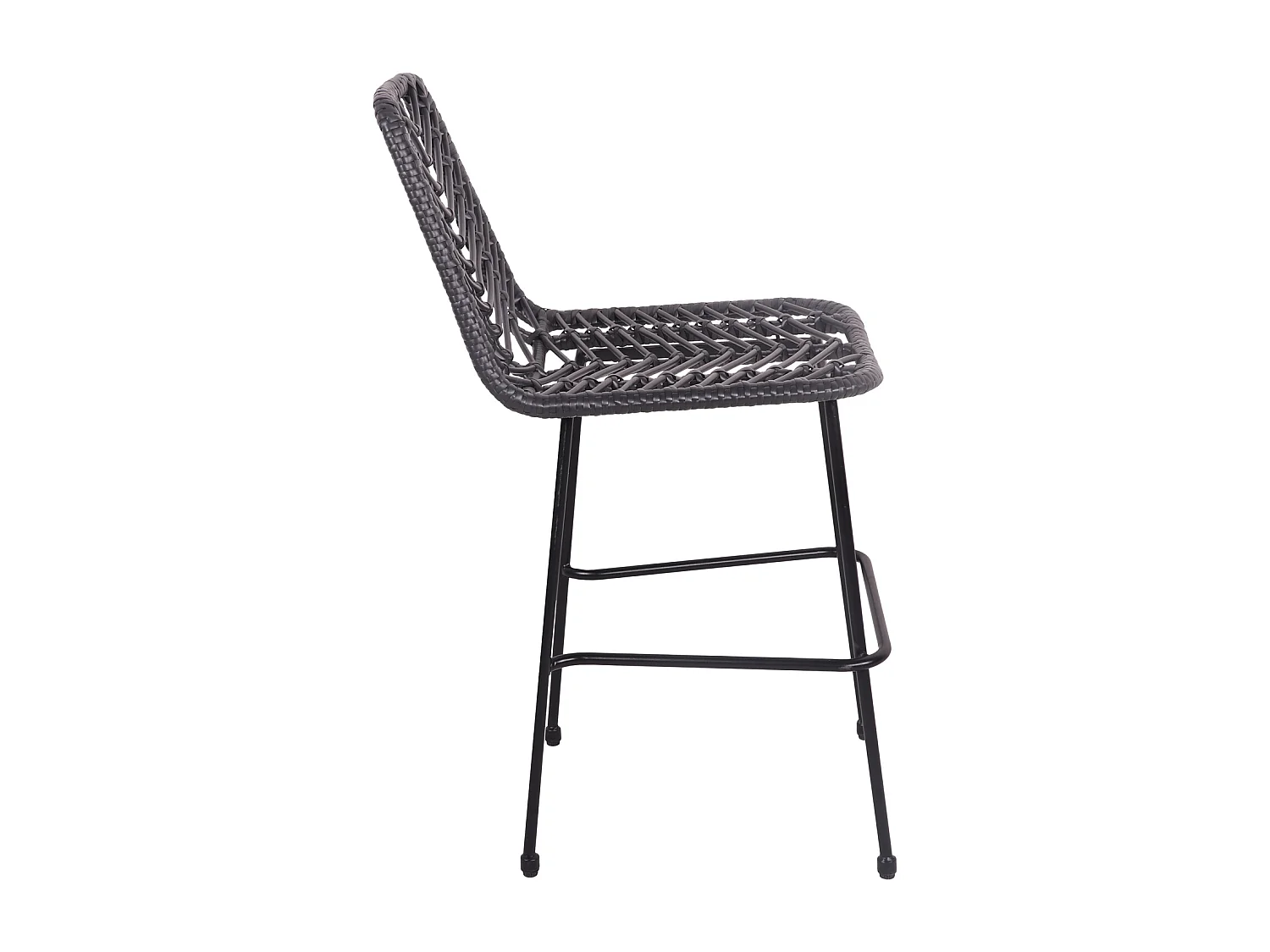 Lot de 2 tabourets de bar en rotin synthétique noirs OKA - HAPPY GARDEN