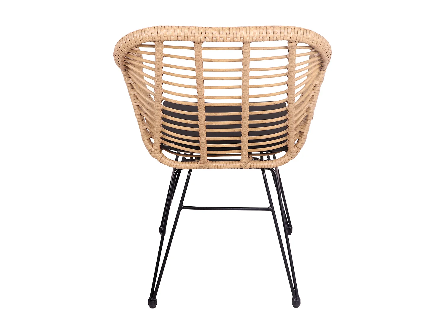 Lot de 2 fauteuils en rotin synthétique avec coussins CINTA - HAPPY GARDEN