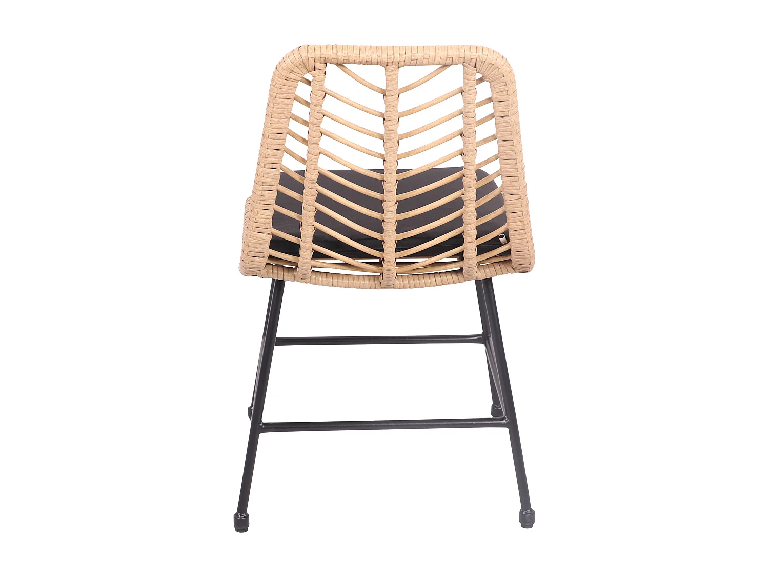 Set van 2 kunststof rotan stoelen met kussens OKA