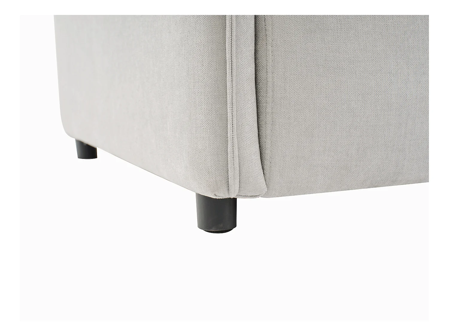 Canapé 3 places convertible en tissu beige avec assise à mémoire de forme SERABA